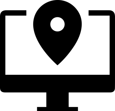 Şeffaf arkaplan ile PNG biçiminde bilgisayar logosu simgesi. Teknoloji markaları, bilişim hizmetleri, web geliştirme veya dijital ürünler için uygun minimalist siyah-beyaz tasarım. Çok yönlü markalaşma ve arayüz kullanımı için temiz ve modern sembol