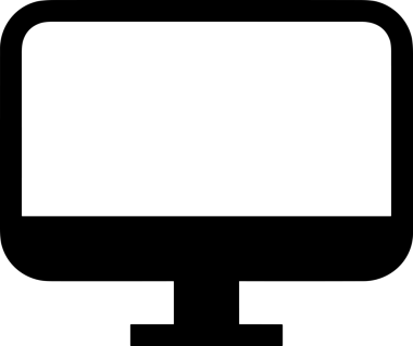 Şeffaf arkaplan ile PNG biçiminde bilgisayar logosu simgesi. Teknoloji markaları, bilişim hizmetleri, web geliştirme veya dijital ürünler için uygun minimalist siyah-beyaz tasarım. Çok yönlü markalaşma ve arayüz kullanımı için temiz ve modern sembol