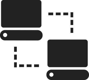 Şeffaf arkaplan ile PNG biçiminde bilgisayar logosu simgesi. Teknoloji markaları, bilişim hizmetleri, web geliştirme veya dijital ürünler için uygun minimalist siyah-beyaz tasarım. Çok yönlü markalaşma ve arayüz kullanımı için temiz ve modern sembol