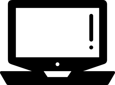Şeffaf arkaplan ile PNG biçiminde bilgisayar logosu simgesi. Teknoloji markaları, bilişim hizmetleri, web geliştirme veya dijital ürünler için uygun minimalist siyah-beyaz tasarım. Çok yönlü markalaşma ve arayüz kullanımı için temiz ve modern sembol