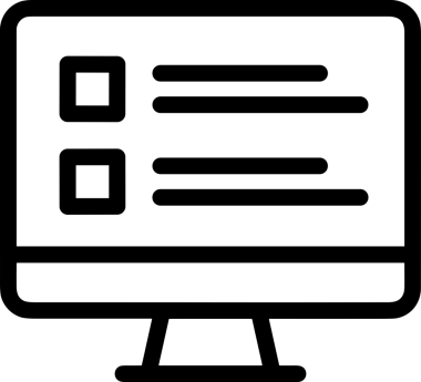 Şeffaf arkaplan ile PNG biçiminde bilgisayar logosu simgesi. Teknoloji markaları, bilişim hizmetleri, web geliştirme veya dijital ürünler için uygun minimalist siyah-beyaz tasarım. Çok yönlü markalaşma ve arayüz kullanımı için temiz ve modern sembol