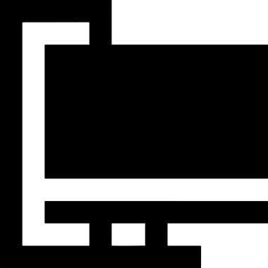 Şeffaf arkaplan ile PNG biçiminde bilgisayar logosu simgesi. Teknoloji markaları, bilişim hizmetleri, web geliştirme veya dijital ürünler için uygun minimalist siyah-beyaz tasarım. Çok yönlü markalaşma ve arayüz kullanımı için temiz ve modern sembol