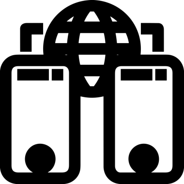 Şeffaf arkaplan ile PNG biçiminde bilgisayar logosu simgesi. Teknoloji markaları, bilişim hizmetleri, web geliştirme veya dijital ürünler için uygun minimalist siyah-beyaz tasarım. Çok yönlü markalaşma ve arayüz kullanımı için temiz ve modern sembol
