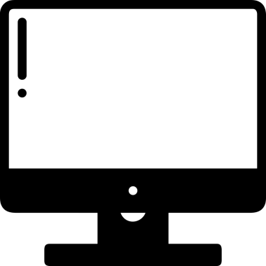 Şeffaf arkaplan ile PNG biçiminde bilgisayar logosu simgesi. Teknoloji markaları, bilişim hizmetleri, web geliştirme veya dijital ürünler için uygun minimalist siyah-beyaz tasarım. Çok yönlü markalaşma ve arayüz kullanımı için temiz ve modern sembol