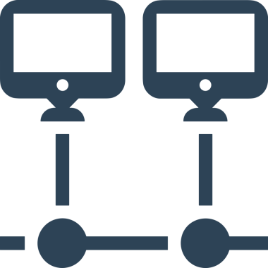 Şeffaf arkaplan ile PNG biçiminde bilgisayar logosu simgesi. Teknoloji markaları, bilişim hizmetleri, web geliştirme veya dijital ürünler için uygun minimalist siyah-beyaz tasarım. Çok yönlü markalaşma ve arayüz kullanımı için temiz ve modern sembol