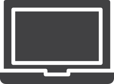 Şeffaf arkaplan ile PNG biçiminde bilgisayar logosu simgesi. Teknoloji markaları, bilişim hizmetleri, web geliştirme veya dijital ürünler için uygun minimalist siyah-beyaz tasarım. Çok yönlü markalaşma ve arayüz kullanımı için temiz ve modern sembol