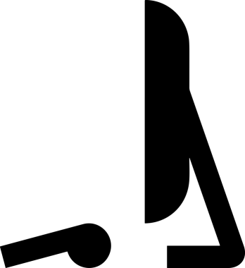 Şeffaf arkaplan ile PNG biçiminde bilgisayar logosu simgesi. Teknoloji markaları, bilişim hizmetleri, web geliştirme veya dijital ürünler için uygun minimalist siyah-beyaz tasarım. Çok yönlü markalaşma ve arayüz kullanımı için temiz ve modern sembol