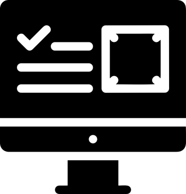 Şeffaf arkaplan ile PNG biçiminde bilgisayar logosu simgesi. Teknoloji markaları, bilişim hizmetleri, web geliştirme veya dijital ürünler için uygun minimalist siyah-beyaz tasarım. Çok yönlü markalaşma ve arayüz kullanımı için temiz ve modern sembol