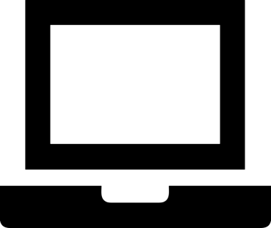 Şeffaf arkaplan ile PNG biçiminde bilgisayar logosu simgesi. Teknoloji markaları, bilişim hizmetleri, web geliştirme veya dijital ürünler için uygun minimalist siyah-beyaz tasarım. Çok yönlü markalaşma ve arayüz kullanımı için temiz ve modern sembol