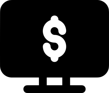 Şeffaf arkaplan ile PNG biçiminde bilgisayar logosu simgesi. Teknoloji markaları, bilişim hizmetleri, web geliştirme veya dijital ürünler için uygun minimalist siyah-beyaz tasarım. Çok yönlü markalaşma ve arayüz kullanımı için temiz ve modern sembol