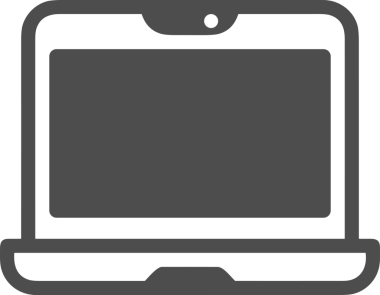 Şeffaf arkaplan ile PNG biçiminde bilgisayar logosu simgesi. Teknoloji markaları, bilişim hizmetleri, web geliştirme veya dijital ürünler için uygun minimalist siyah-beyaz tasarım. Çok yönlü markalaşma ve arayüz kullanımı için temiz ve modern sembol