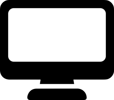 Şeffaf arkaplan ile PNG biçiminde bilgisayar logosu simgesi. Teknoloji markaları, bilişim hizmetleri, web geliştirme veya dijital ürünler için uygun minimalist siyah-beyaz tasarım. Çok yönlü markalaşma ve arayüz kullanımı için temiz ve modern sembol