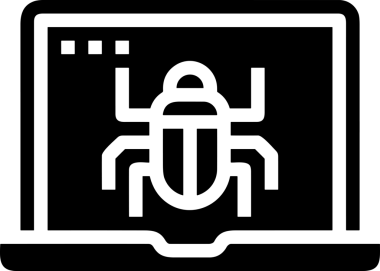 Şeffaf arkaplan ile PNG biçiminde bilgisayar logosu simgesi. Teknoloji markaları, bilişim hizmetleri, web geliştirme veya dijital ürünler için uygun minimalist siyah-beyaz tasarım. Çok yönlü markalaşma ve arayüz kullanımı için temiz ve modern sembol