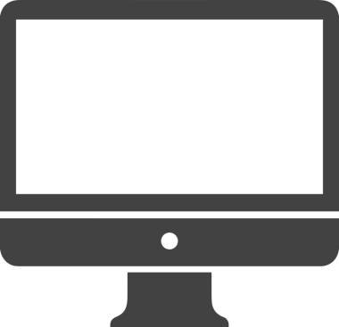 Şeffaf arkaplan ile PNG biçiminde bilgisayar logosu simgesi. Teknoloji markaları, bilişim hizmetleri, web geliştirme veya dijital ürünler için uygun minimalist siyah-beyaz tasarım. Çok yönlü markalaşma ve arayüz kullanımı için temiz ve modern sembol