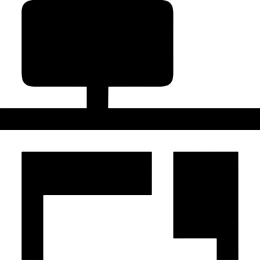 Şeffaf arkaplan ile PNG biçiminde bilgisayar logosu simgesi. Teknoloji markaları, bilişim hizmetleri, web geliştirme veya dijital ürünler için uygun minimalist siyah-beyaz tasarım. Çok yönlü markalaşma ve arayüz kullanımı için temiz ve modern sembol