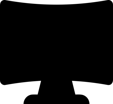 Şeffaf arkaplan ile PNG biçiminde bilgisayar logosu simgesi. Teknoloji markaları, bilişim hizmetleri, web geliştirme veya dijital ürünler için uygun minimalist siyah-beyaz tasarım. Çok yönlü markalaşma ve arayüz kullanımı için temiz ve modern sembol