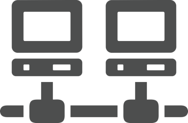 Şeffaf arkaplan ile PNG biçiminde bilgisayar logosu simgesi. Teknoloji markaları, bilişim hizmetleri, web geliştirme veya dijital ürünler için uygun minimalist siyah-beyaz tasarım. Çok yönlü markalaşma ve arayüz kullanımı için temiz ve modern sembol