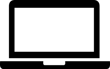 Şeffaf arkaplan ile PNG biçiminde bilgisayar logosu simgesi. Teknoloji markaları, bilişim hizmetleri, web geliştirme veya dijital ürünler için uygun minimalist siyah-beyaz tasarım. Çok yönlü markalaşma ve arayüz kullanımı için temiz ve modern sembol