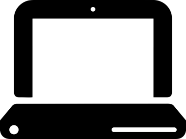 Şeffaf arkaplan ile PNG biçiminde bilgisayar logosu simgesi. Teknoloji markaları, bilişim hizmetleri, web geliştirme veya dijital ürünler için uygun minimalist siyah-beyaz tasarım. Çok yönlü markalaşma ve arayüz kullanımı için temiz ve modern sembol