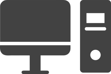 Şeffaf arkaplan ile PNG biçiminde bilgisayar logosu simgesi. Teknoloji markaları, bilişim hizmetleri, web geliştirme veya dijital ürünler için uygun minimalist siyah-beyaz tasarım. Çok yönlü markalaşma ve arayüz kullanımı için temiz ve modern sembol