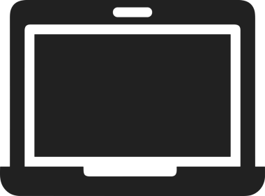 Şeffaf arkaplan ile PNG biçiminde bilgisayar logosu simgesi. Teknoloji markaları, bilişim hizmetleri, web geliştirme veya dijital ürünler için uygun minimalist siyah-beyaz tasarım. Çok yönlü markalaşma ve arayüz kullanımı için temiz ve modern sembol