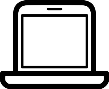 Şeffaf arkaplan ile PNG biçiminde bilgisayar logosu simgesi. Teknoloji markaları, bilişim hizmetleri, web geliştirme veya dijital ürünler için uygun minimalist siyah-beyaz tasarım. Çok yönlü markalaşma ve arayüz kullanımı için temiz ve modern sembol