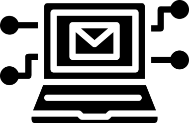 Şeffaf arkaplan ile PNG biçiminde bilgisayar logosu simgesi. Teknoloji markaları, bilişim hizmetleri, web geliştirme veya dijital ürünler için uygun minimalist siyah-beyaz tasarım. Çok yönlü markalaşma ve arayüz kullanımı için temiz ve modern sembol