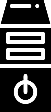 Şeffaf arkaplan ile PNG biçiminde bilgisayar logosu simgesi. Teknoloji markaları, bilişim hizmetleri, web geliştirme veya dijital ürünler için uygun minimalist siyah-beyaz tasarım. Çok yönlü markalaşma ve arayüz kullanımı için temiz ve modern sembol