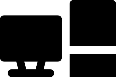 Şeffaf arkaplan ile PNG biçiminde bilgisayar logosu simgesi. Teknoloji markaları, bilişim hizmetleri, web geliştirme veya dijital ürünler için uygun minimalist siyah-beyaz tasarım. Çok yönlü markalaşma ve arayüz kullanımı için temiz ve modern sembol