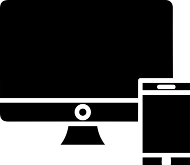 Şeffaf arkaplan ile PNG biçiminde bilgisayar logosu simgesi. Teknoloji markaları, bilişim hizmetleri, web geliştirme veya dijital ürünler için uygun minimalist siyah-beyaz tasarım. Çok yönlü markalaşma ve arayüz kullanımı için temiz ve modern sembol