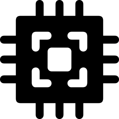 Şeffaf arkaplan ile PNG biçiminde bilgisayar logosu simgesi. Teknoloji markaları, bilişim hizmetleri, web geliştirme veya dijital ürünler için uygun minimalist siyah-beyaz tasarım. Çok yönlü markalaşma ve arayüz kullanımı için temiz ve modern sembol