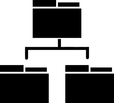 Şeffaf arkaplan ile PNG biçiminde bilgisayar logosu simgesi. Teknoloji markaları, bilişim hizmetleri, web geliştirme veya dijital ürünler için uygun minimalist siyah-beyaz tasarım. Çok yönlü markalaşma ve arayüz kullanımı için temiz ve modern sembol