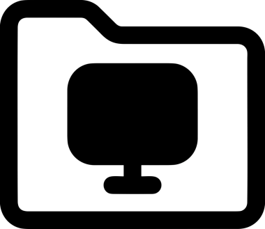 Şeffaf arkaplan ile PNG biçiminde bilgisayar logosu simgesi. Teknoloji markaları, bilişim hizmetleri, web geliştirme veya dijital ürünler için uygun minimalist siyah-beyaz tasarım. Çok yönlü markalaşma ve arayüz kullanımı için temiz ve modern sembol