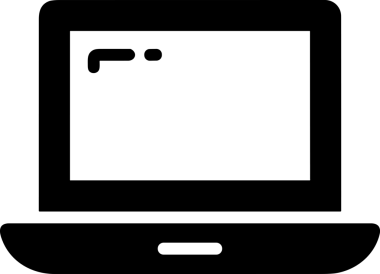 Şeffaf arkaplan ile PNG biçiminde bilgisayar logosu simgesi. Teknoloji markaları, bilişim hizmetleri, web geliştirme veya dijital ürünler için uygun minimalist siyah-beyaz tasarım. Çok yönlü markalaşma ve arayüz kullanımı için temiz ve modern sembol