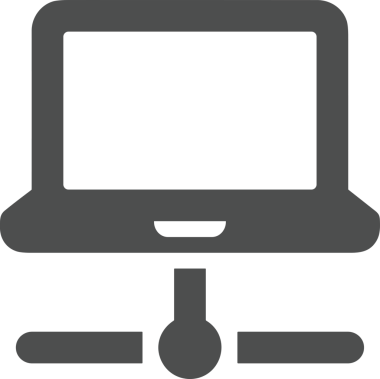 Şeffaf arkaplan ile PNG biçiminde bilgisayar logosu simgesi. Teknoloji markaları, bilişim hizmetleri, web geliştirme veya dijital ürünler için uygun minimalist siyah-beyaz tasarım. Çok yönlü markalaşma ve arayüz kullanımı için temiz ve modern sembol