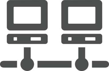 Şeffaf arkaplan ile PNG biçiminde bilgisayar logosu simgesi. Teknoloji markaları, bilişim hizmetleri, web geliştirme veya dijital ürünler için uygun minimalist siyah-beyaz tasarım. Çok yönlü markalaşma ve arayüz kullanımı için temiz ve modern sembol