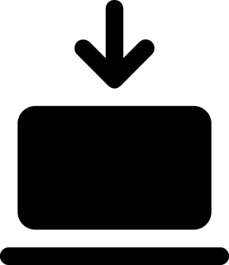 Şeffaf arkaplan ile PNG biçiminde bilgisayar logosu simgesi. Teknoloji markaları, bilişim hizmetleri, web geliştirme veya dijital ürünler için uygun minimalist siyah-beyaz tasarım. Çok yönlü markalaşma ve arayüz kullanımı için temiz ve modern sembol