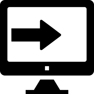 Şeffaf arkaplan ile PNG biçiminde bilgisayar logosu simgesi. Teknoloji markaları, bilişim hizmetleri, web geliştirme veya dijital ürünler için uygun minimalist siyah-beyaz tasarım. Çok yönlü markalaşma ve arayüz kullanımı için temiz ve modern sembol