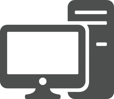 Şeffaf arkaplan ile PNG biçiminde bilgisayar logosu simgesi. Teknoloji markaları, bilişim hizmetleri, web geliştirme veya dijital ürünler için uygun minimalist siyah-beyaz tasarım. Çok yönlü markalaşma ve arayüz kullanımı için temiz ve modern sembol