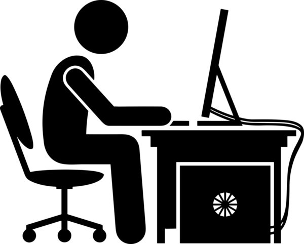 Şeffaf arkaplan ile PNG biçiminde bilgisayar logosu simgesi. Teknoloji markaları, bilişim hizmetleri, web geliştirme veya dijital ürünler için uygun minimalist siyah-beyaz tasarım. Çok yönlü markalaşma ve arayüz kullanımı için temiz ve modern sembol