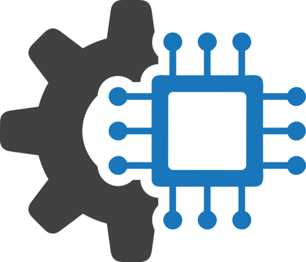 Şeffaf arkaplan ile PNG biçiminde bilgisayar logosu simgesi. Teknoloji markaları, bilişim hizmetleri, web geliştirme veya dijital ürünler için uygun minimalist siyah-beyaz tasarım. Çok yönlü markalaşma ve arayüz kullanımı için temiz ve modern sembol