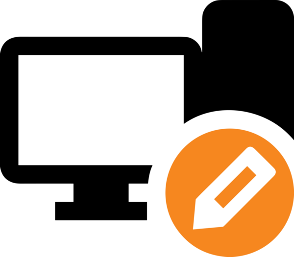 Şeffaf arkaplan ile PNG biçiminde bilgisayar logosu simgesi. Teknoloji markaları, bilişim hizmetleri, web geliştirme veya dijital ürünler için uygun minimalist siyah-beyaz tasarım. Çok yönlü markalaşma ve arayüz kullanımı için temiz ve modern sembol