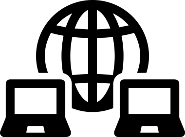 Şeffaf arkaplan ile PNG biçiminde bilgisayar logosu simgesi. Teknoloji markaları, bilişim hizmetleri, web geliştirme veya dijital ürünler için uygun minimalist siyah-beyaz tasarım. Çok yönlü markalaşma ve arayüz kullanımı için temiz ve modern sembol