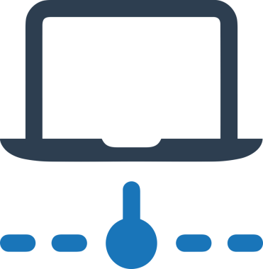 Şeffaf arkaplan ile PNG biçiminde bilgisayar logosu simgesi. Teknoloji markaları, bilişim hizmetleri, web geliştirme veya dijital ürünler için uygun minimalist siyah-beyaz tasarım. Çok yönlü markalaşma ve arayüz kullanımı için temiz ve modern sembol