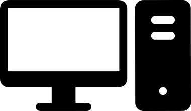 Şeffaf arkaplan ile PNG biçiminde bilgisayar logosu simgesi. Teknoloji markaları, bilişim hizmetleri, web geliştirme veya dijital ürünler için uygun minimalist siyah-beyaz tasarım. Çok yönlü markalaşma ve arayüz kullanımı için temiz ve modern sembol