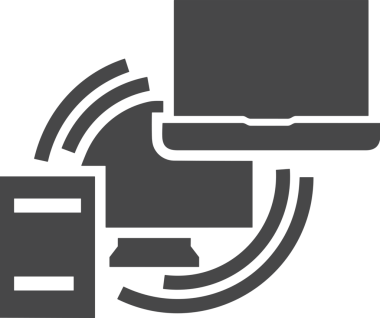 Şeffaf arkaplan ile PNG biçiminde bilgisayar logosu simgesi. Teknoloji markaları, bilişim hizmetleri, web geliştirme veya dijital ürünler için uygun minimalist siyah-beyaz tasarım. Çok yönlü markalaşma ve arayüz kullanımı için temiz ve modern sembol