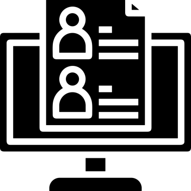 Şeffaf arkaplan ile PNG biçiminde bilgisayar logosu simgesi. Teknoloji markaları, bilişim hizmetleri, web geliştirme veya dijital ürünler için uygun minimalist siyah-beyaz tasarım. Çok yönlü markalaşma ve arayüz kullanımı için temiz ve modern sembol
