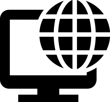 Şeffaf arkaplan ile PNG biçiminde bilgisayar logosu simgesi. Teknoloji markaları, bilişim hizmetleri, web geliştirme veya dijital ürünler için uygun minimalist siyah-beyaz tasarım. Çok yönlü markalaşma ve arayüz kullanımı için temiz ve modern sembol