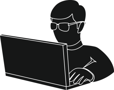 Şeffaf arkaplan ile PNG biçiminde bilgisayar logosu simgesi. Teknoloji markaları, bilişim hizmetleri, web geliştirme veya dijital ürünler için uygun minimalist siyah-beyaz tasarım. Çok yönlü markalaşma ve arayüz kullanımı için temiz ve modern sembol