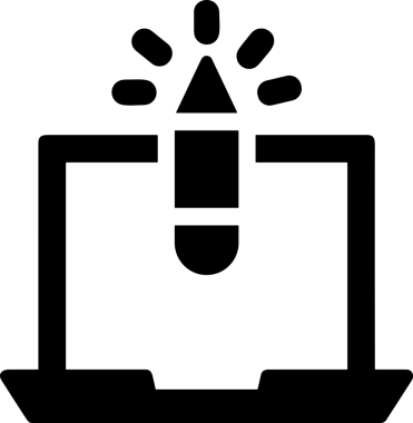 Şeffaf arkaplan ile PNG biçiminde bilgisayar logosu simgesi. Teknoloji markaları, bilişim hizmetleri, web geliştirme veya dijital ürünler için uygun minimalist siyah-beyaz tasarım. Çok yönlü markalaşma ve arayüz kullanımı için temiz ve modern sembol